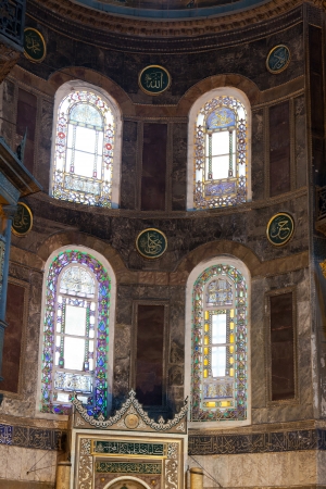 Interior of the Hagia Sophia in Istanbul. Turkey のeditorial素材