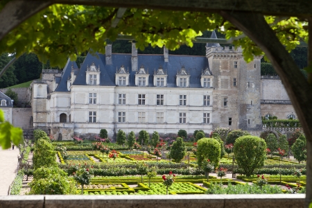Gardens and Chateau de Villandry  in  Loire Valley in France のeditorial素材