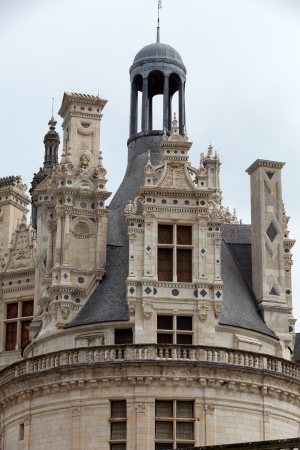 The royal Castle of Chambord in Cher Valley, Franceのeditorial素材