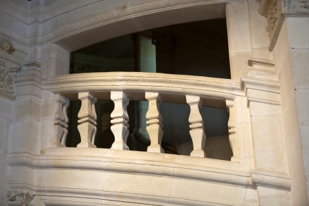 Chambord Castle, France Double helix staircase by Leonardo da Vinciのeditorial素材