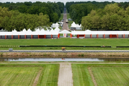 The great meadow and the park around the castle  Chambord. Franceのeditorial素材