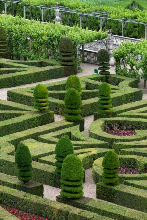 Splendid, decorative gardens at castles in Franceのeditorial素材