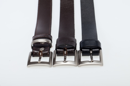 Men black belt isolated on white.の写真素材