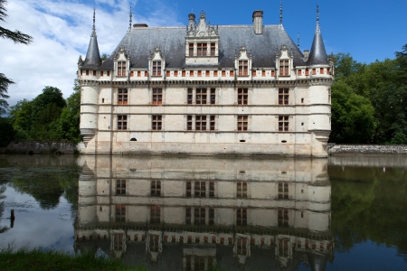 Azay-le-Rideau castle in the Loire Valley, France のeditorial素材