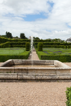 Gardens and Chateau de Villandry  in  Loire Valley in France のeditorial素材