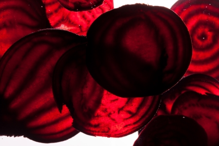 sliced raw beetの写真素材