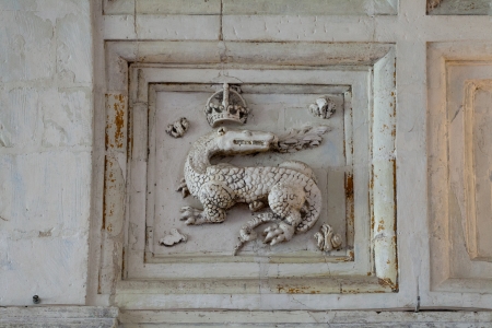  Heraldic motifs in the castle Chambord. .Valley of the river Cher. Franceのeditorial素材