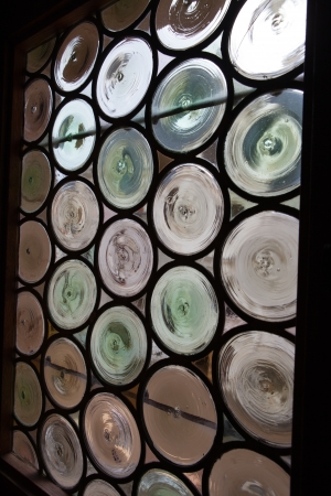 Stained glass in castle of Azay-le-Rideau.  Loire Valley, Franceのeditorial素材