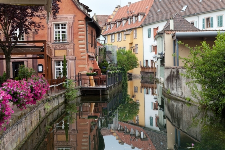 Half timbered houses of Colmar, Alsace, Franceの写真素材