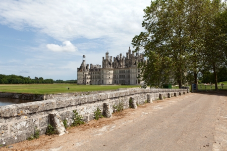 The royal Castle of Chambord in Cher Valley, Franceのeditorial素材