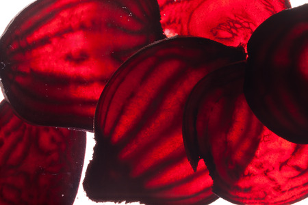 sliced raw beetの写真素材