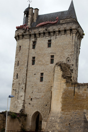 Castle of Chinon - La Tour de l'Horloge/ clock tower/. Loire Valley.のeditorial素材