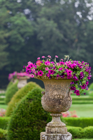 Garden and Castle of Valencay in Loire Valley in France の写真素材