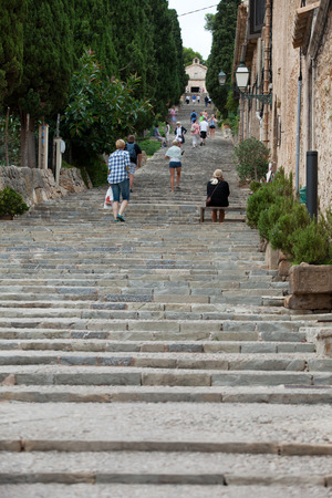 Calvary Steps at Pollensa, Mallorca, Spain のeditorial素材