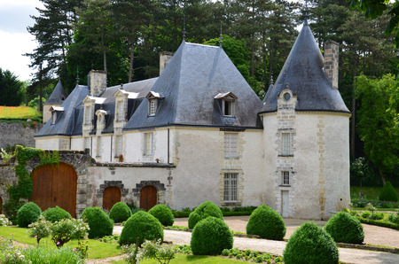 sophisticated and full taste garden and chateau La Chatonniere near Villandry. Loire Valley のeditorial素材
