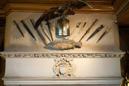 In style kept rooms in the castle Amboise. Loire Valley, Franceのeditorial素材