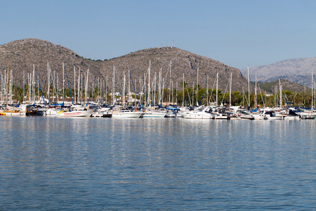 Boats at rest in the marinaのeditorial素材