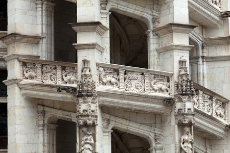 The Royal Chateau de Blois. Spiral staircase in the Francis I wingのeditorial素材