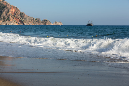 Alanya - the beach of Cleopatra .  Alanya is one of most popular seaside resorts in Turkeyの写真素材