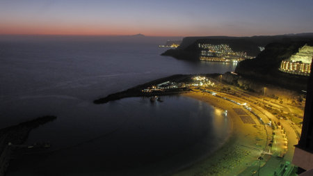 Sunset in Puerto Rico, Gran Canariaの写真素材