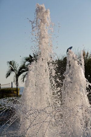 Alanya -  Damlatas fountains park near Clepatra beach in the late afternoon. Turkeyの写真素材
