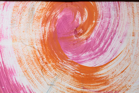 Abstract traces after the cleaning of the roller on the plasterの写真素材