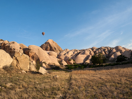 Cappadocia, Turkey.The greatest tourist attraction of Cappadocia , the flight with the balloon at sunriseの写真素材