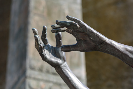 Human Rights Monument in Paris, France, near the Eiffel Tower and the Champs de Mars.の写真素材