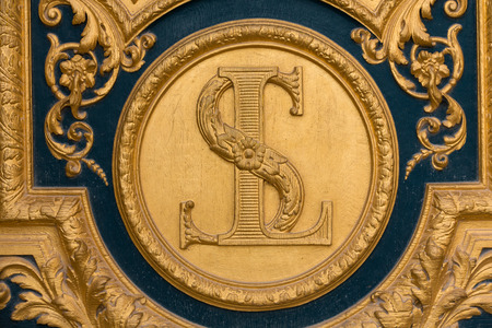 Heraldic motifs on front door to Les Invalides. Paris, Franceのeditorial素材