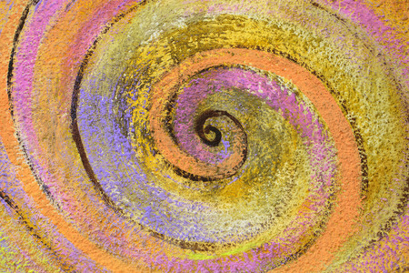 Abstract traces  of the roller on the plasterの写真素材