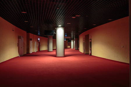 CRACOW, POLAND - MARCH 17, 2015: Modern interior. Tauron Arena Krakow is the biggest in Poland and...