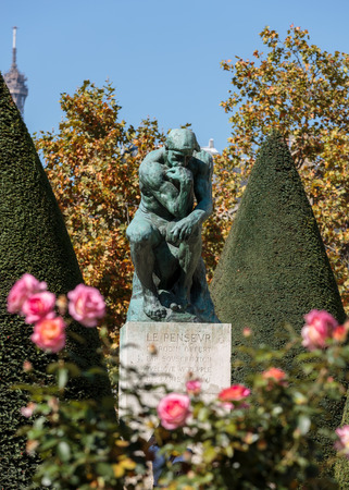 The Thinker in Rodin Museum in Parisのeditorial素材