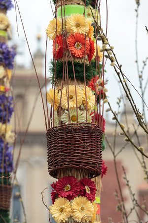 Cracow - easter sunday palm on the Main Squareの写真素材