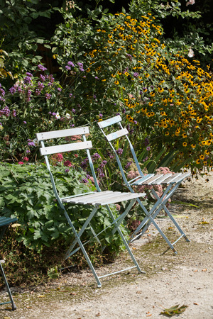 Paris - gardens dedicated to Auguste Renoir surround the Museum of Montmartreのeditorial素材