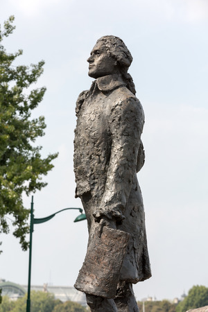 Thomas Jefferson statue  near Museum d'Orsay in Paris, Franceの写真素材