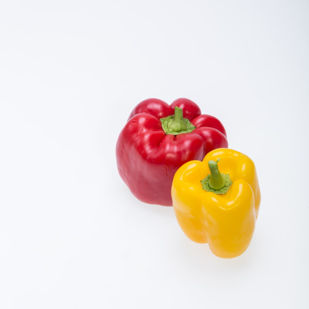 sweet pepper isolated on white backgroundの写真素材