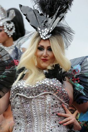 ROME, ITALY - JUNE 13, 2015: Rome hosts a popular Pride celebration - Rome Gay Pride on June 13, 2015.  Rome Gay Pride parade takes place on this day, drawing thousands of spectators and participantsのeditorial素材