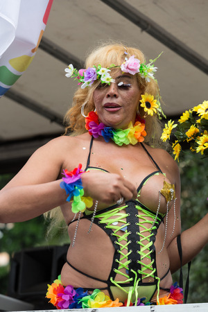ROME, ITALY - JUNE 13, 2015: Rome hosts a popular Pride celebration - Rome Gay Pride on June 13, 2015.  Rome Gay Pride parade takes place on this day, drawing thousands of spectators and participantsのeditorial素材