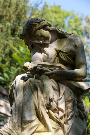 PARIS, FRANCE - SEPT 12, 2014: Tomb of Frederic Chopin, famous Polish composer, at Pere Lachaise cemetery in Paris, Franceのeditorial素材