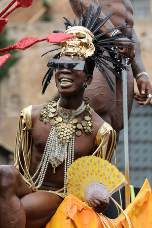 ROME, ITALY - JUNE 13, 2015: Rome hosts a popular Pride celebration - Rome Gay Pride on June 13, 2015.  Rome Gay Pride parade takes place on this day, drawing thousands of spectators and participantsのeditorial素材