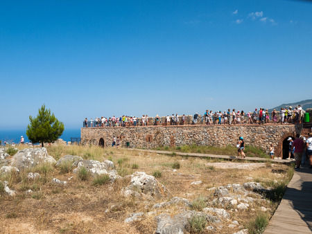 Ruins of Ottoman fortress in Alanya . Turkey.のeditorial素材