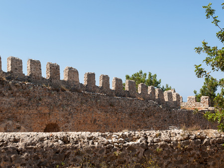 Ruins of Ottoman fortress in Alanya . Turkey.のeditorial素材