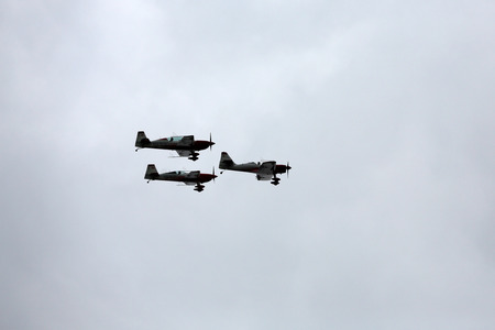 KRAKOW, POLAND - JUNE 29: Flying display and aerobatic show  in Malopolski Piknik Lotniczy (Air...