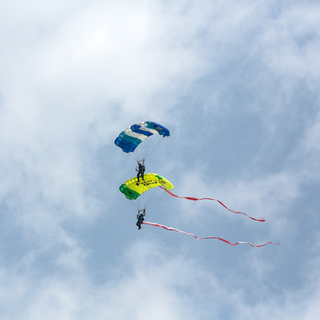 KRAKOW, POLAND - JUNE 27, 2015: XI Malopolski Piknik Lotniczy (Air festival) in Cracow, Polandのeditorial素材