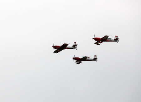 KRAKOW, POLAND - JUNE 29: Flying display and aerobatic show  in Malopolski Piknik Lotniczy (Air...