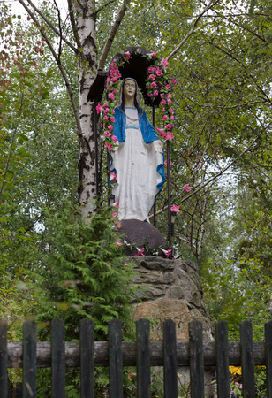 Old Wayside shrine in Mucharz near Cracow. Polandの写真素材