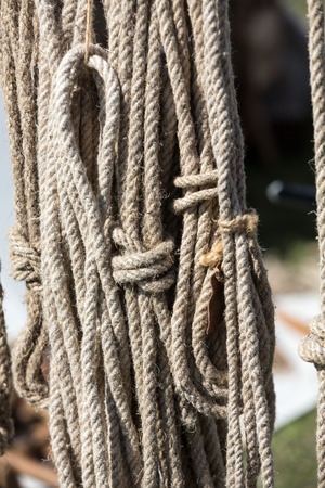 Close-up of rope with knotのeditorial素材