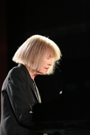 CRACOW, POLAND - NOVEMBER 3, 2015: Carla Bley Trios playing live music at The Cracow Jazz All Souls  Day Festival in Cracow. Polandのeditorial素材
