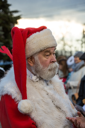 LANCKORONA, POLAND - DECEMBER 12, 2015: the winter-festival Angel in the country town. In this original way for many years now the country town promotes itself before tourists. Lanckorona, Polandのeditorial素材