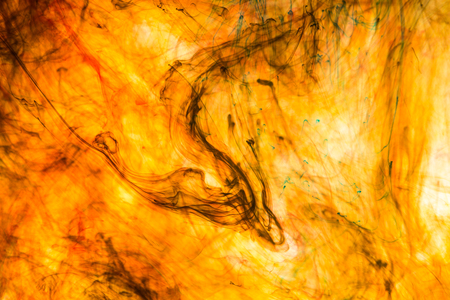 Acrylic colors and ink in water. Abstract background.の写真素材